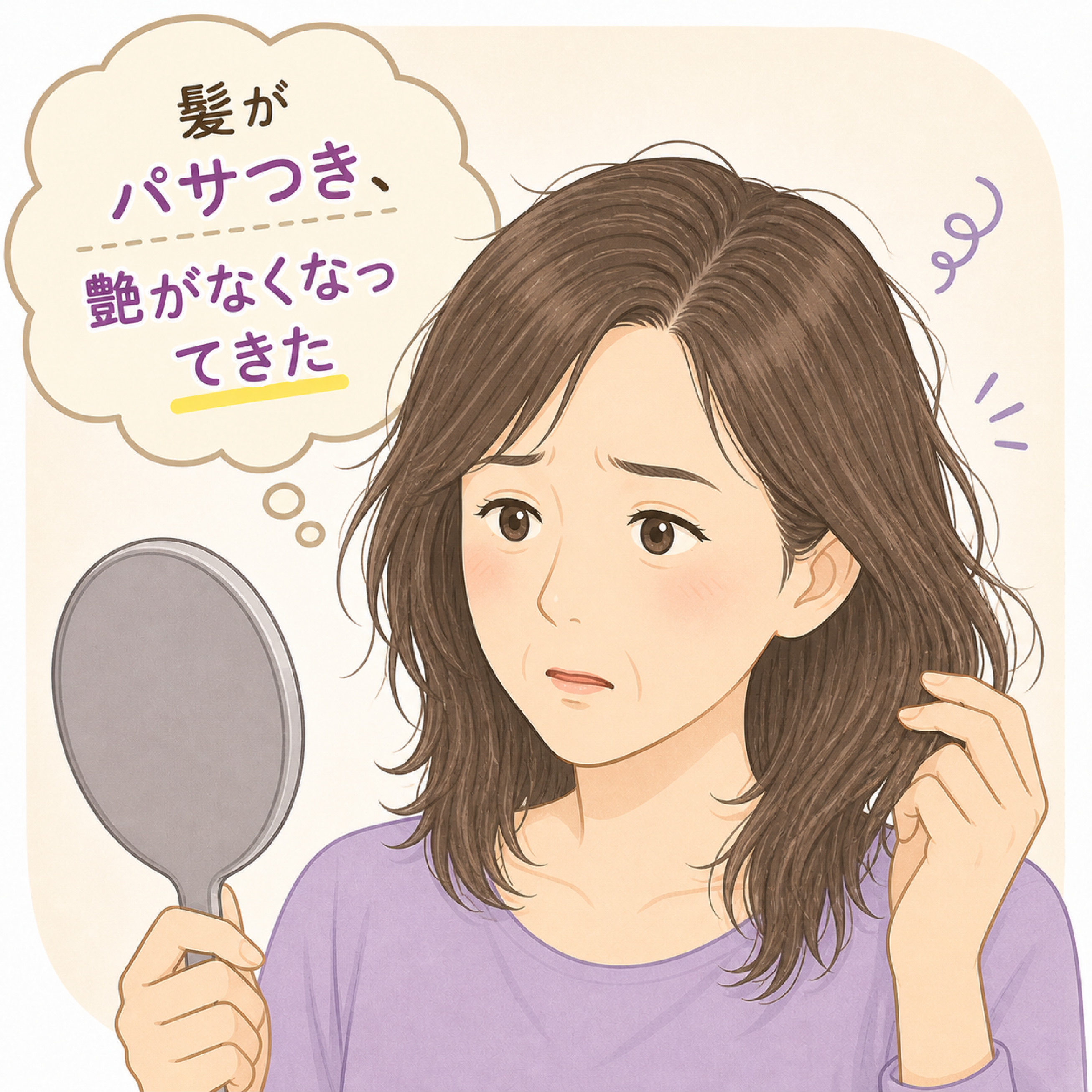 髪のパサつきの悩みアイコン